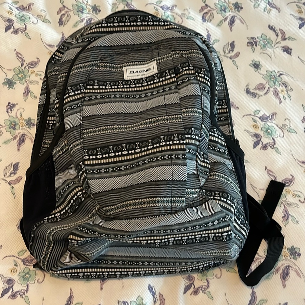 Dakine Black and Gray Striped Backpack
